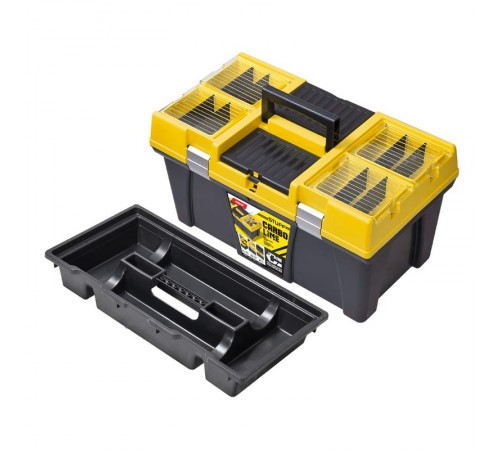 Ящик для инструментов 60х34х32см Patrol STUFF 26 SEMI PROFI CARBO желтый  146173  Tech-KREP