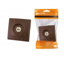 Розетка телефонная RJ11  "ЭКО" (бук) "Таймыр"  SQ1814-0320  TDM