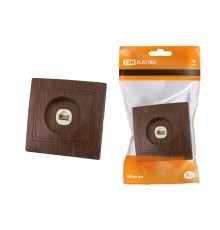 Розетка телефонная RJ11  "ЭКО" (бук) "Таймыр"  SQ1814-0320  TDM