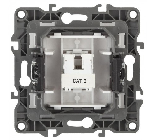 Розетка телефонная 12-3105-05 RJ11,  антрацит  Б0014715  ЭРА