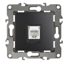 Розетка телефонная 12-3105-05 RJ11,  антрацит  Б0014715  ЭРА