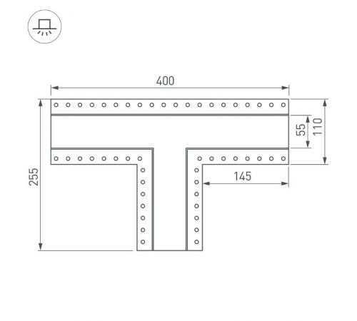 Тройник SL-LINIA55-FANTOM (arlight, Металл)  030133  Arlight