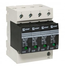 Устройство защиты от импульсных перенапряжений Т1+Т2; Iimp-12,5kA; In-20kA; Uc-275В; 3+1 EKF PROxima  OV12-31-506  EKF