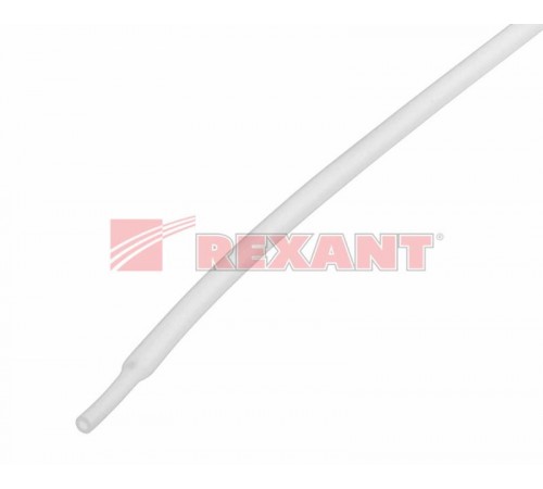 Термоусадочная трубка 2,0/1,0 мм, белая, упаковка 50 шт. по 1 м  20-2001  REXANT