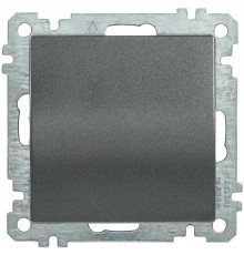 BOLERO антрацит Выключатель 1-клавишный 10А ВС10-1-0-Б  EVB10-K95-10  IEK
