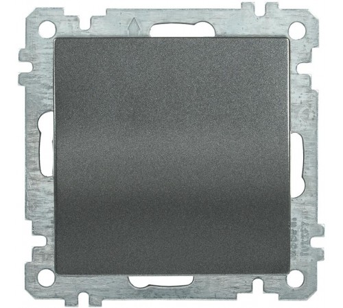 BOLERO антрацит Выключатель 1-клавишный 10А ВС10-1-0-Б  EVB10-K95-10  IEK