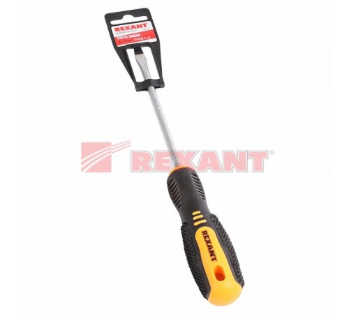 Отвертка шлицевая SL 6х125 мм, двухкомпонентная рукоятка  12-4723  REXANT