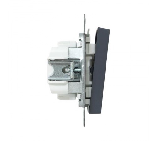 Механизм выключателя, одноклавишный, перекрёстный, графит Эпика  UP1-SWG-12 EKF