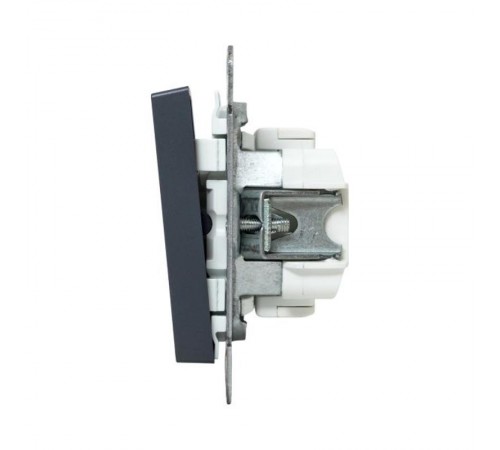 Механизм выключателя, одноклавишный, перекрёстный, графит Эпика  UP1-SWG-12 EKF