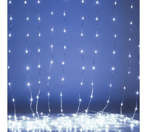 Гирлянда светодиодная   ENIN-300WD занавес водопад холодный белый 3*2,8 м 280 LED IP20  Б0060419  ЭРА