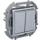 Inspiria Алюминий Переключатель двухклавишный 10AX  673657 Legrand