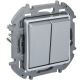 Inspiria Алюминий Переключатель двухклавишный 10AX  673657 Legrand