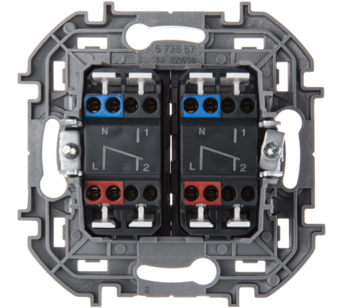 Inspiria Алюминий Переключатель двухклавишный 10AX  673657 Legrand