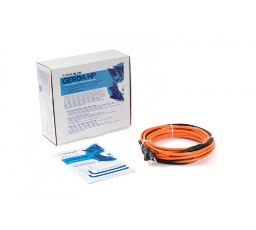 Комплект нагревательного саморегулирующегося кабеля TEPLOCOM GERDA HP-1,0 1м, 17Вт  2501  Бастион