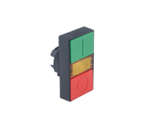 Головка двойной кнопки прозрачная, красный/зеленый, пласт. MTB2-EW84  43238  ОВЕН