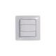 Glossa Белый Выключатель 3-клавишный, сх.3, 10АХ  GSL000131  SE