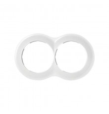 Simon 88 Рамка декоративная, 2 поста, круг в круге, S88, белый  88620-30  Simon