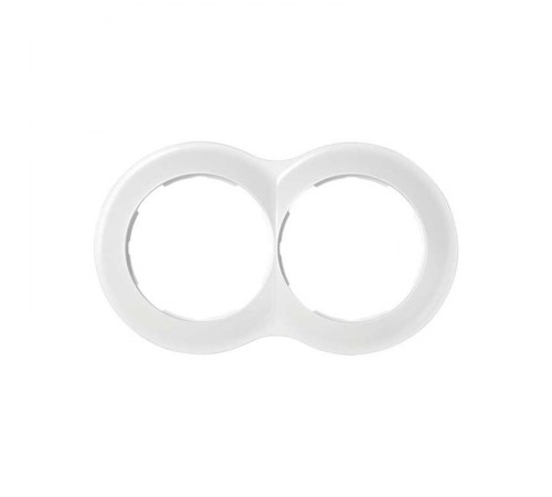 Simon 88 Рамка декоративная, 2 поста, круг в круге, S88, белый  88620-30  Simon