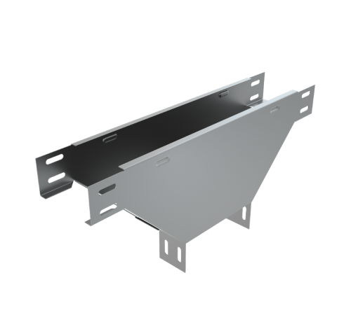 Т-ответвитель переходник 50х200-300 мм верт. c разворотом трассы на 90 град (нчб)  TDPV90-50-200-300  КМ-профиль