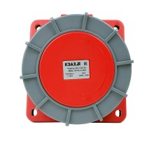 Розетка фланцевая наклонная 445-125А-6h-380AC-3P+PE+N-IP67  332745  КЭАЗ