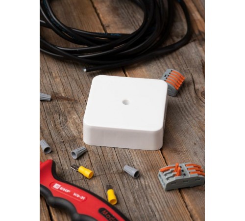 Коробка распределительная КМР-030-030кг наружная (75х75х25) белая с клеммником EKF PROxima  plc-kmr-030-030kg  EKF