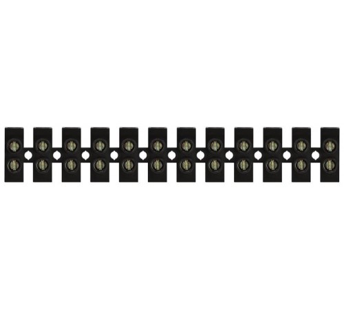 Зажим винтовой  NO-225-512 изолированный ЗВИ-нг 10А (1.5-10 мм2) 12 пар чёрный  Б0068015  ЭРА