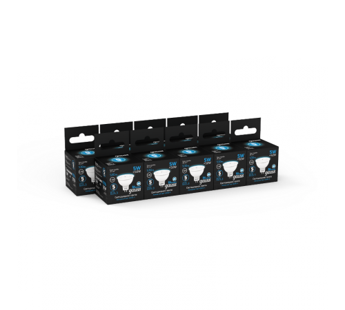 Лампа светодиодная MR16 12V 5W 530lm 6500K GU5.3 LED 1/10/100  201505305  Gauss