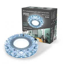 Светильник точечный встраиваемый Backlight BL050 Кругл. Кристалл/Хром, Gu5.3, LED 4100K  BL050  Gauss