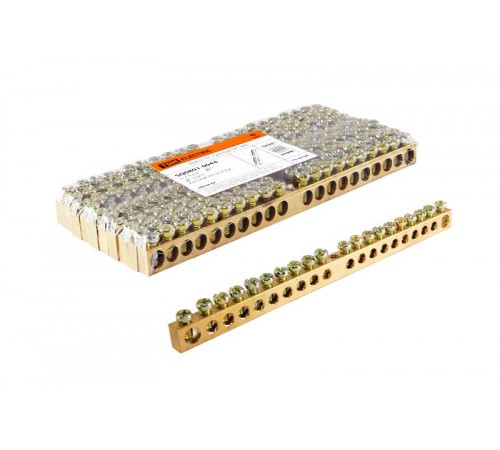 Шина "N" нулевая 6х9мм 20/1 (20 групп/крепеж по центру)   SQ0801-0044  TDM