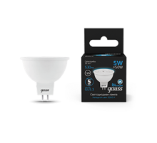 Лампа светодиодная MR16 12V 5W 530lm 6500K GU5.3 LED 1/10/100  201505305  Gauss