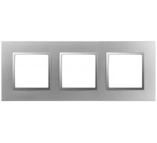 Рамка для розеток и выключателей Elegance 14-5013-03 Classic, на 3 поста, алюминий  Б0060583  ЭРА