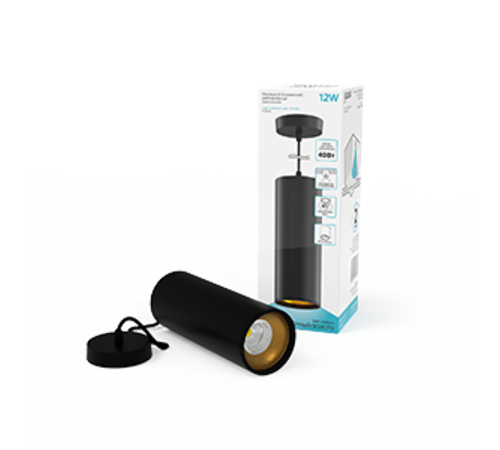 Светильник светодиодный накладной/подвесной HD035 12W (черный/золото) 4100K 79*200мм 1/10  HD035  Gauss