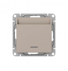 Механизм выключателя, карточный, с подсветкой, кремовый Эпика  UP1-SWI-card EKF