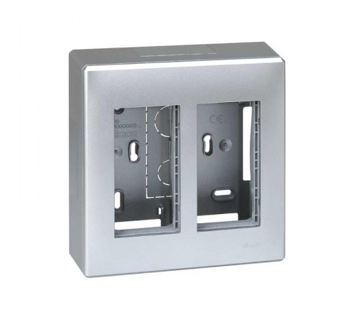 Simon CIMA 500 Бокс на 2 модуля 500CIMA, наружный монтаж, 167х59х160мм, алюминий  51000002-033  Simon