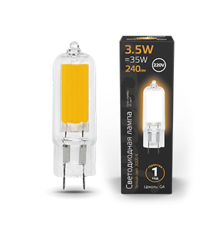 Лампа светодиодная Black LED G4 AC220-240V 3.5W 240lm 3000K Glass  107807103  Gauss