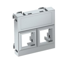 Корпус компьютерной розетки Modul45 тип LE (прямой) 45x45 мм (серебристый) (DTG-02LE AL1)  6119308  OBO Bettermann