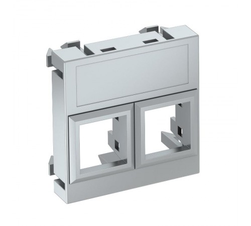 Корпус компьютерной розетки Modul45 тип LE (прямой) 45x45 мм (серебристый) (DTG-02LE AL1)  6119308  OBO Bettermann