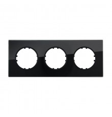 Рамка 3-постовая квадрат из натурального темного стекла Vintage  884310-1  Ecoplast