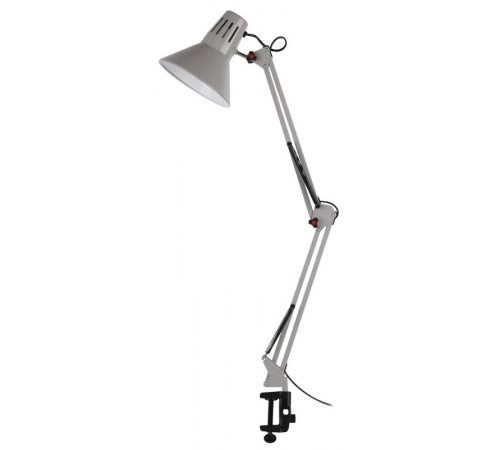 Светильник настольный N-121-E27-40W-GY Е27 на струбцине серый  Б0052758  ЭРА