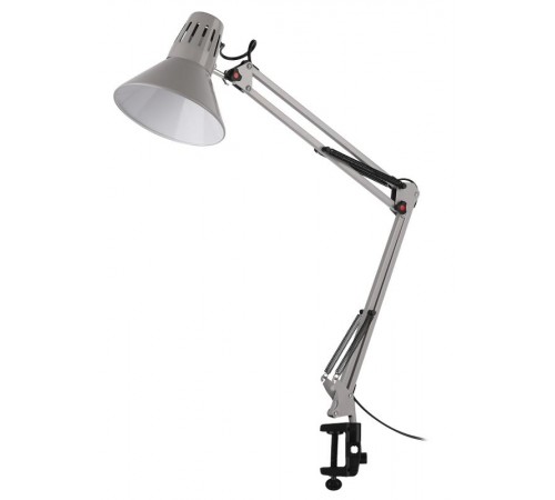 Светильник настольный N-121-E27-40W-GY Е27 на струбцине серый  Б0052758  ЭРА