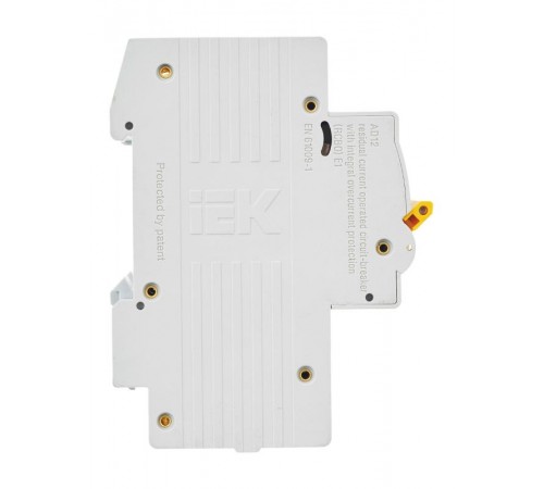 Выключатель автоматический дифференциального тока АД12 2п 63А C 30мА тип AC (3 мод)  MAD10-2-063-C-030  IEK