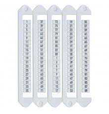 Маркировка для клемм, ширина 5 мм, от 1 до 89, вертикальная ориентация  NUTB-5-1-89V  DKC