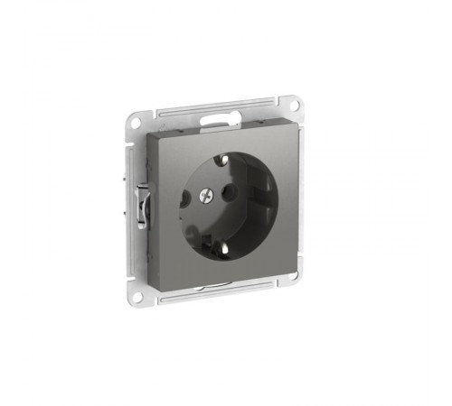 AtlasDesign Сталь Розетка с заземлением, 16А, механизм, быстрозажимные клеммы  ATN000943S  SE