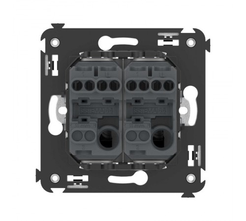 Инвертор двухклавишный в стену, "Avanti", "Черный квадрат"  4402124  DKC