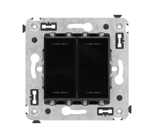 Инвертор двухклавишный в стену, "Avanti", "Черный квадрат"  4402124  DKC