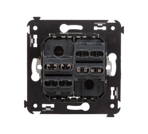 Инвертор двухклавишный в стену, "Avanti", "Черный квадрат"  4402124  DKC