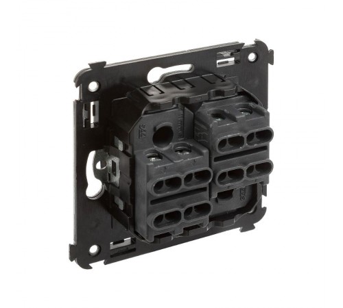 Инвертор двухклавишный в стену, "Avanti", "Черный квадрат"  4402124  DKC