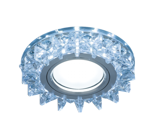 Светильник точечный встраиваемый Backlight BL038 Кругл. Кристалл/Хром, Gu5.3, LED 4100K  BL038  Gauss