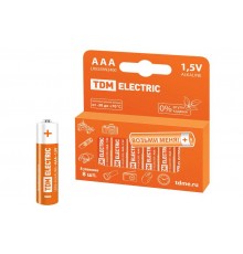 Элемент питания LR03 AAA Alkaline 1,5V PAK-8   SQ1702-0004  TDM