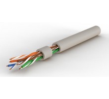 Hyperline UUTP4-C5E-S24-IN-LSLTX-GY-305 (305 м)Кабель витая пара,U/UTP, катег5e, 4 пары (24 AWG),одножил, нг(А)-LSLTx, внутр.,сер  426001  Hyperline